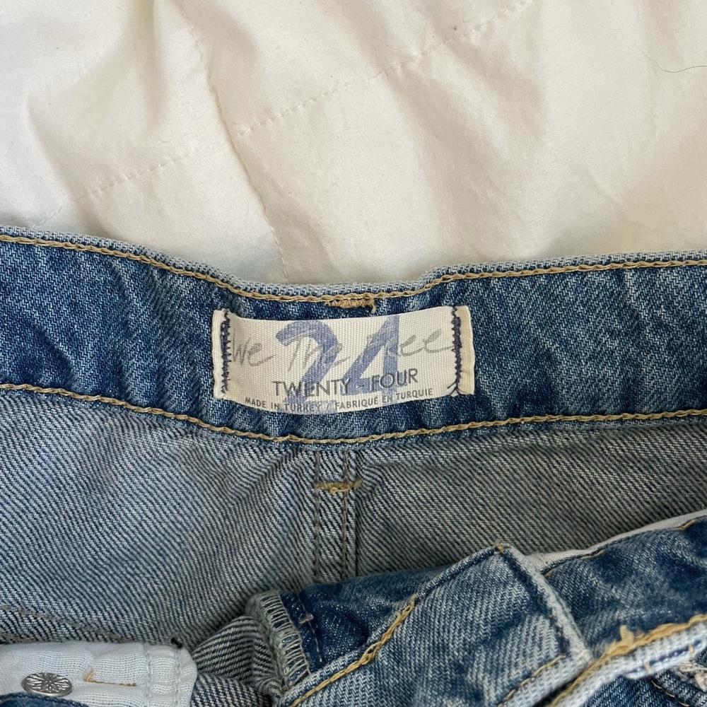 we the free denim blue skirt